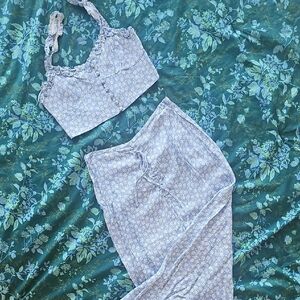 Zara two piece set crop top and skirt